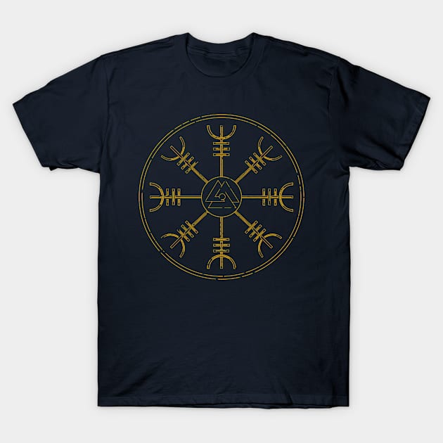 Aegishjalmur Helm of Awe Viking Nordic Runes T-Shirt by MARESDesign